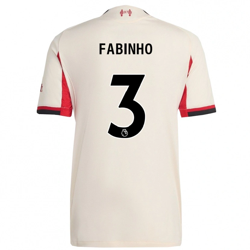 Danxen Homem Camisola Fabinho #3 Branco Preto Alternativa 2025/26 Camisa