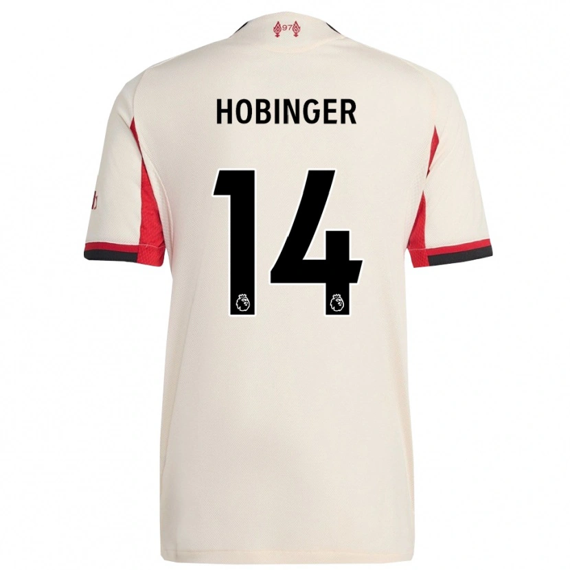 Danxen Homem Camisola Marie Höbinger #14 Branco Preto Alternativa 2025/26 Camisa