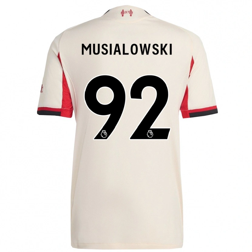 Danxen Homem Camisola Mateusz Musialowski #92 Branco Preto Alternativa 2025/26 Camisa