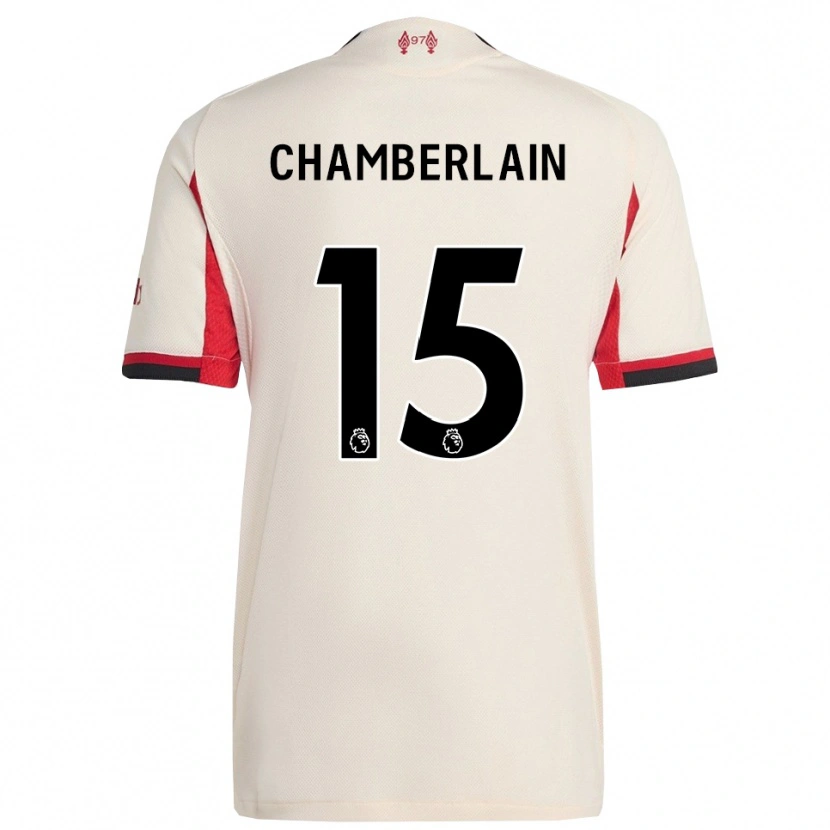 Danxen Homem Camisola Alex Oxlade Chamberlain #15 Branco Preto Alternativa 2025/26 Camisa