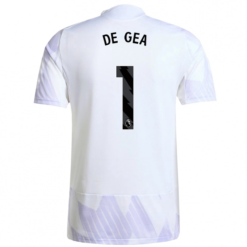 Danxen Homem Camisola David De Gea #1 Branco Roxo Roxo Alternativa 2025/26 Camisa