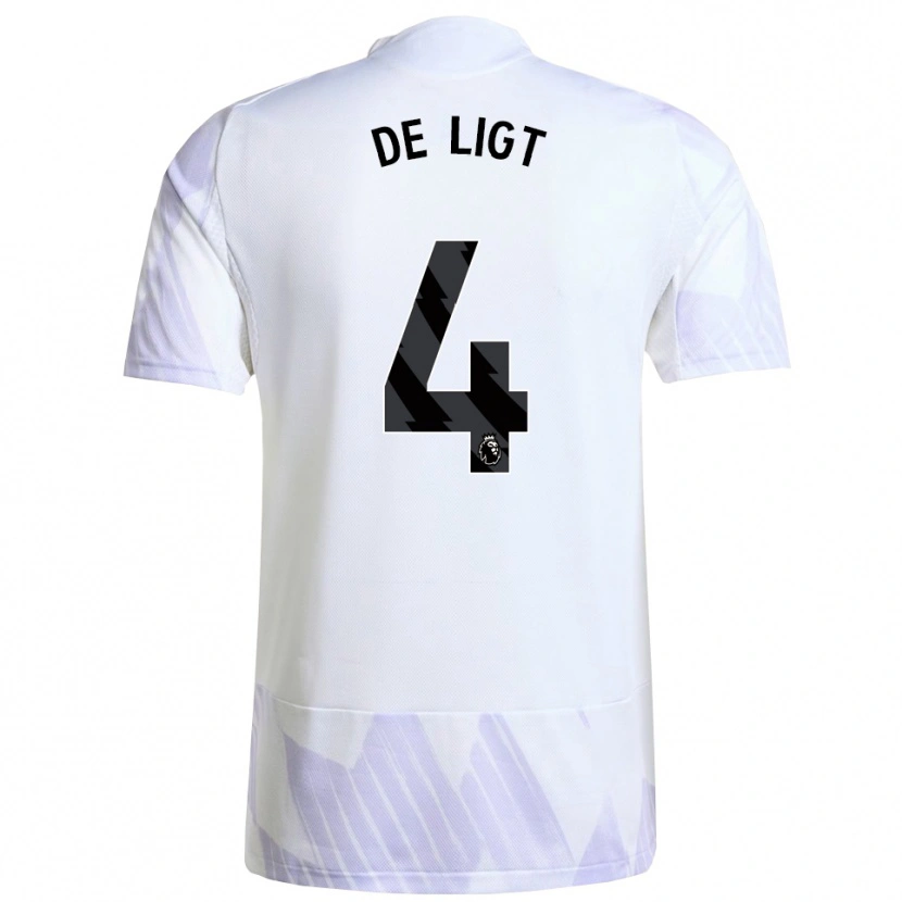 Danxen Homem Camisola Matthijs De Ligt #4 Branco Roxo Roxo Alternativa 2025/26 Camisa