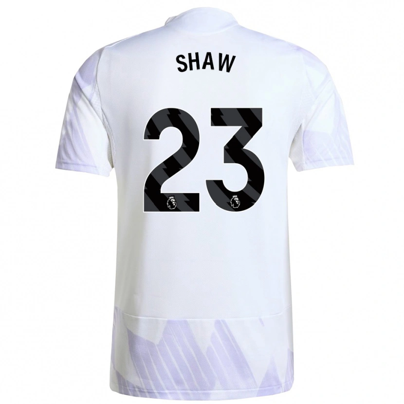 Danxen Homem Camisola Luke Shaw #23 Branco Roxo Roxo Alternativa 2025/26 Camisa