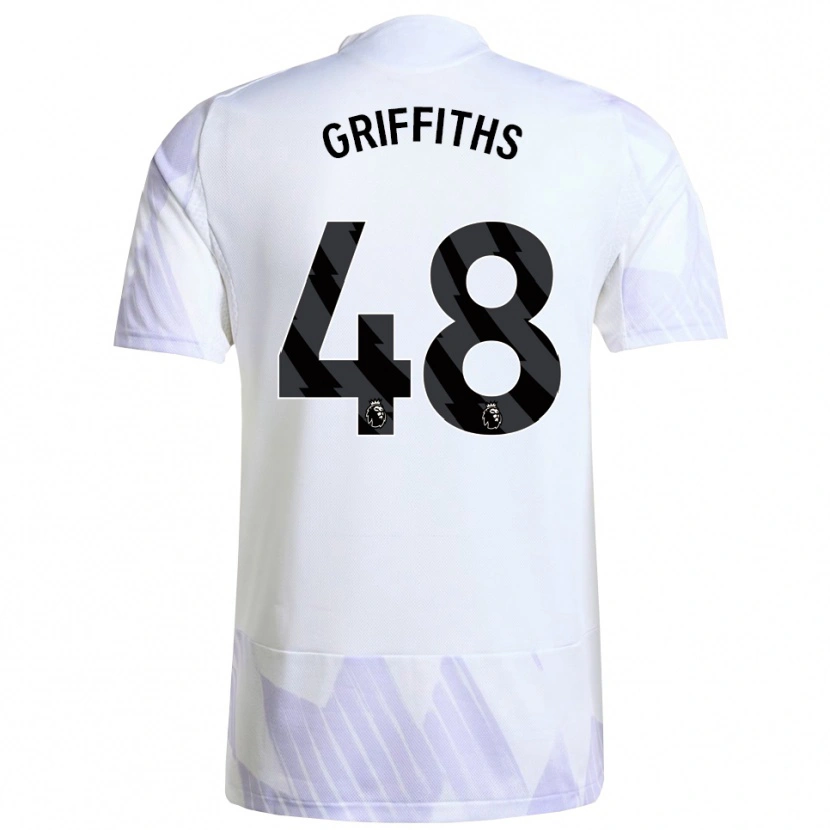 Danxen Homem Camisola Mared Griffiths #48 Branco Roxo Roxo Alternativa 2025/26 Camisa
