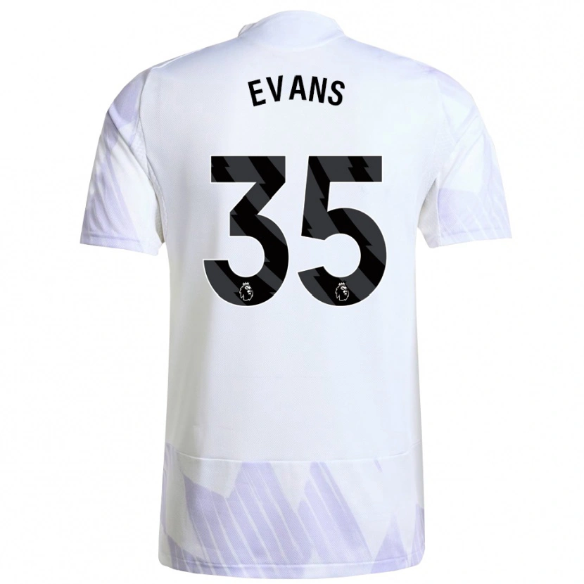 Danxen Homem Camisola Jonny Evans #35 Branco Roxo Roxo Alternativa 2025/26 Camisa