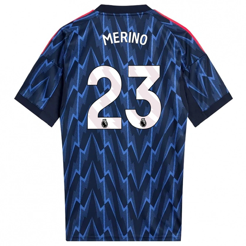 Danxen Homem Camisola Mikel Merino #23 Marinho Vermelho Alternativa 2025/26 Camisa