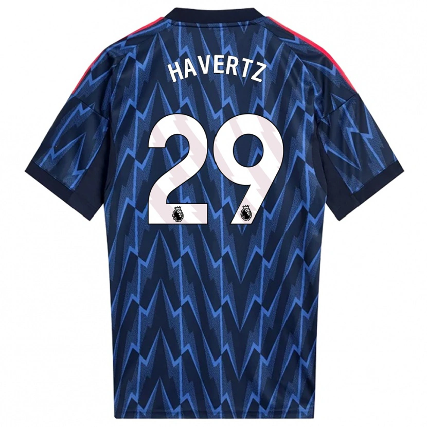 Danxen Homem Camisola Kai Havertz #29 Marinho Vermelho Alternativa 2025/26 Camisa