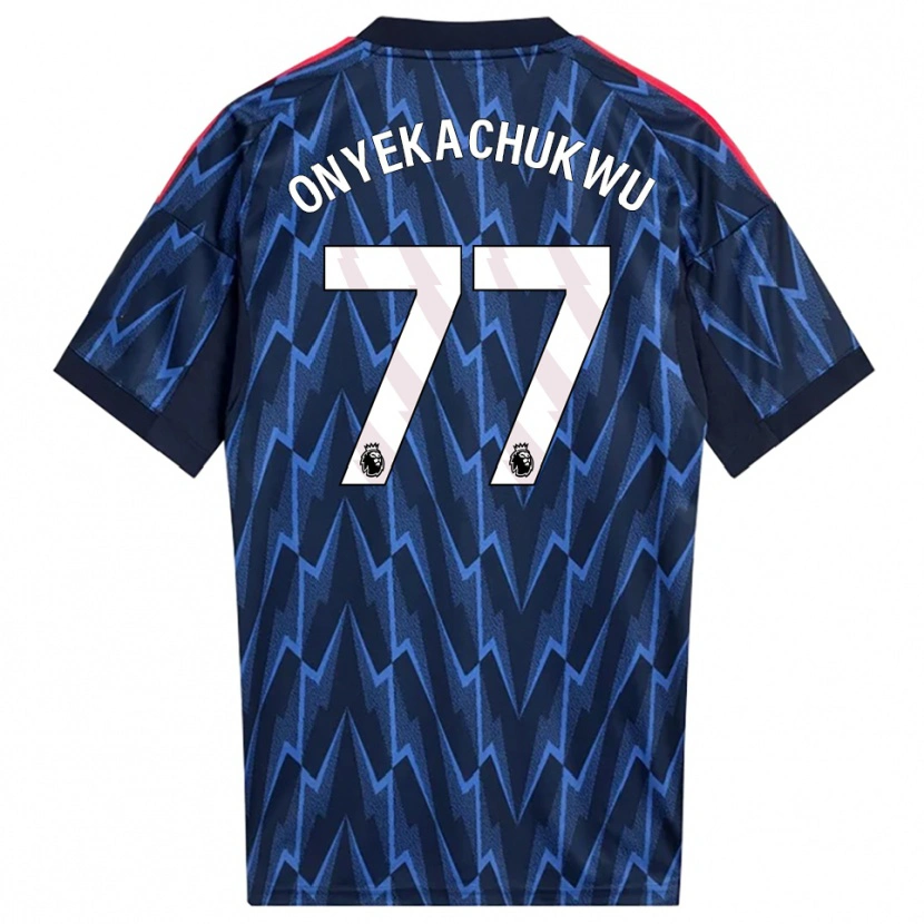 Danxen Homem Camisola Samuel Onyekachukwu #77 Marinho Vermelho Alternativa 2025/26 Camisa
