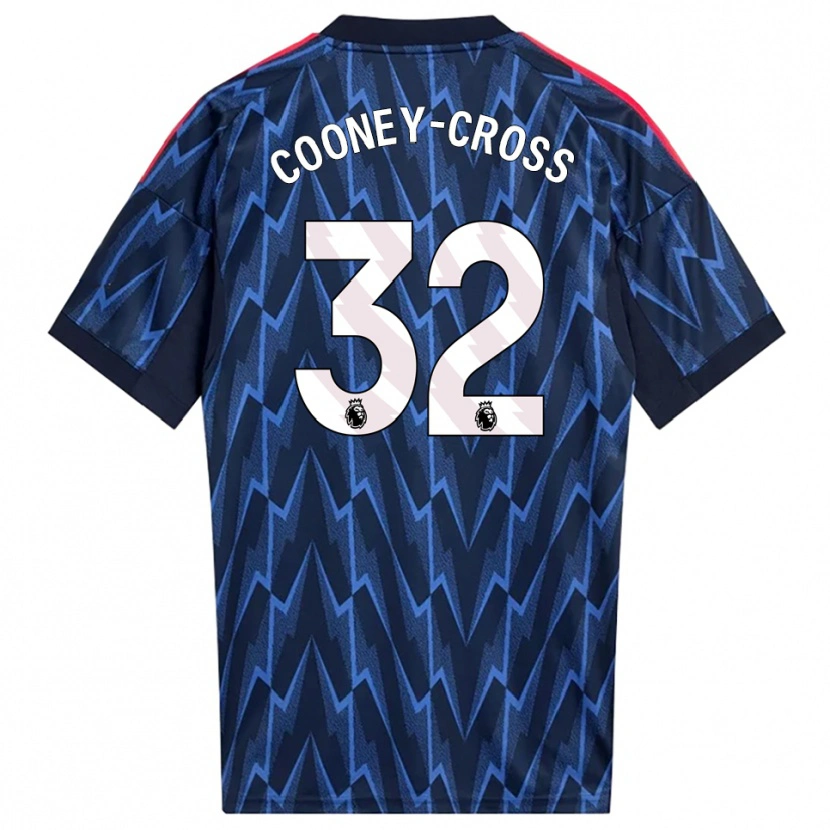 Danxen Homem Camisola Kyra Cooney-Cross #32 Marinho Vermelho Alternativa 2025/26 Camisa
