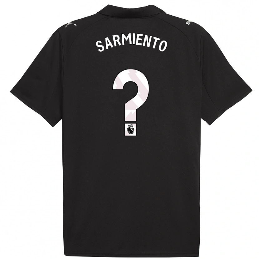 Danxen Homem Camisola Darío Sarmiento #0 Preto Branco Alternativa 2025/26 Camisa