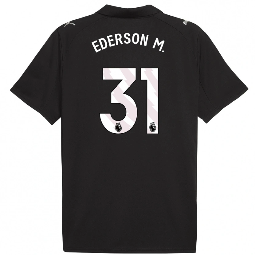 Danxen Homem Camisola Ederson #31 Preto Branco Alternativa 2025/26 Camisa