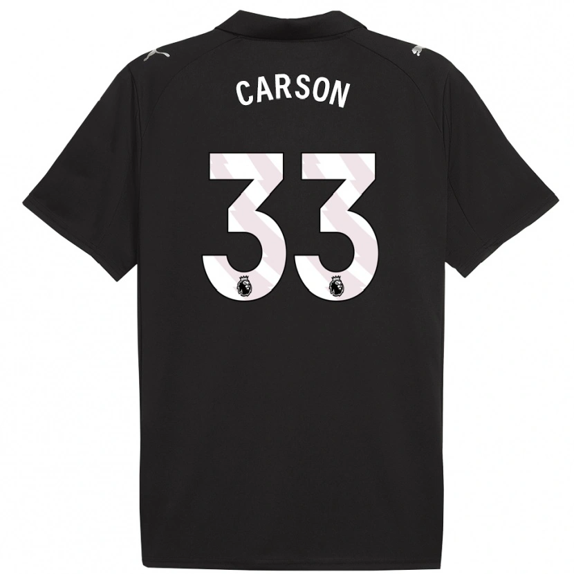 Danxen Homem Camisola Scott Carson #33 Preto Branco Alternativa 2025/26 Camisa