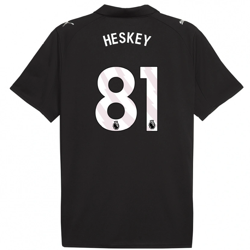 Danxen Homem Camisola Jaden Heskey #81 Preto Branco Alternativa 2025/26 Camisa