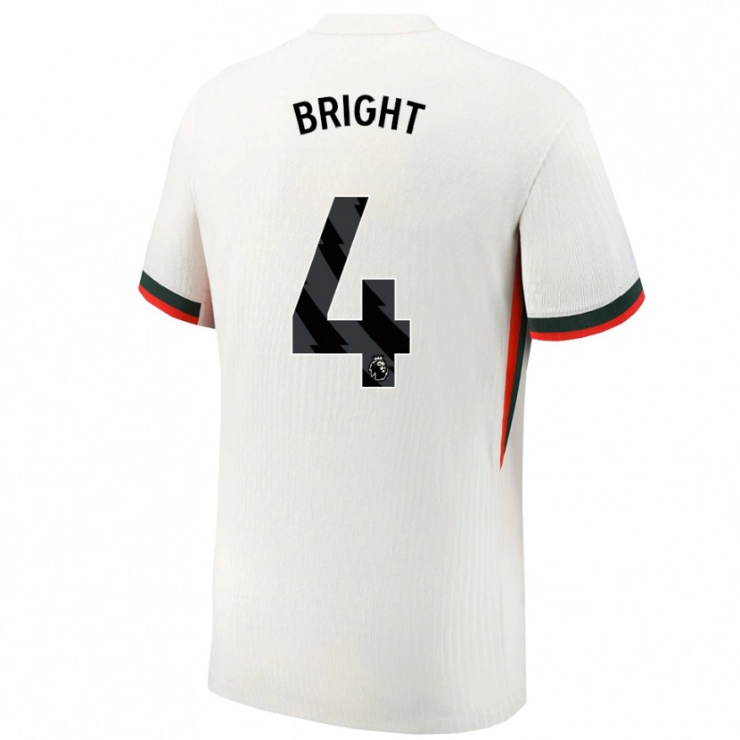 Danxen Homem Camisola Millie Bright #4 Branco Verde Alternativa 2025/26 Camisa