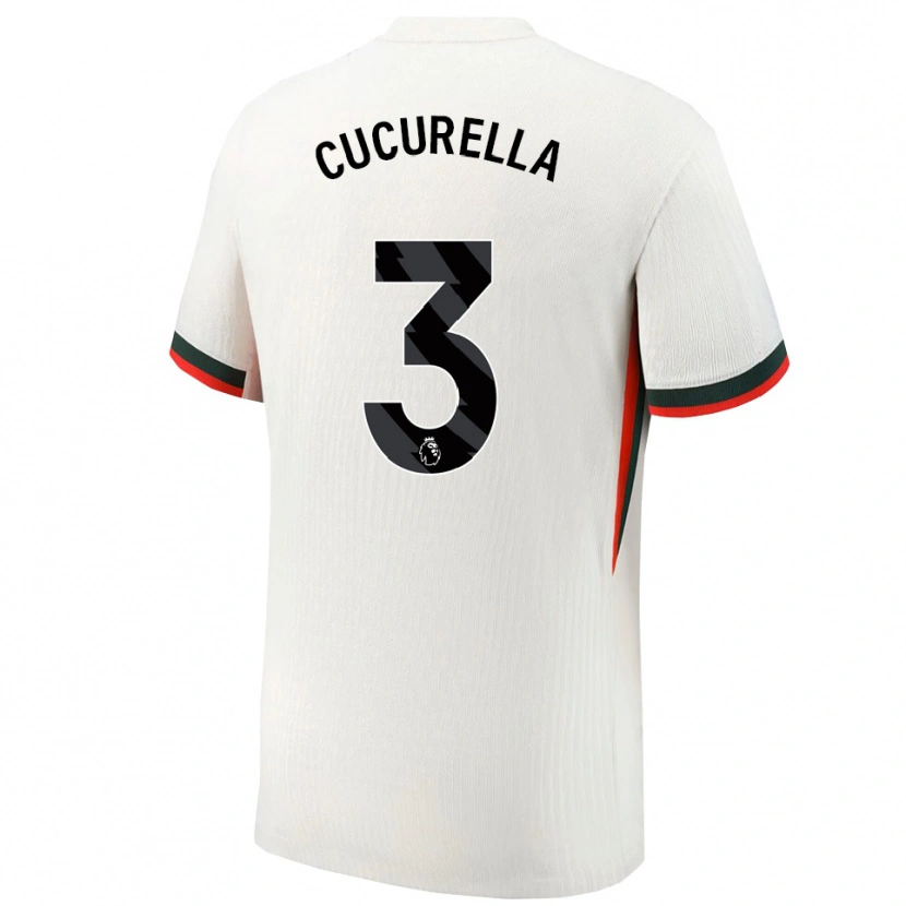 Danxen Homem Camisola Marc Cucurella #3 Branco Verde Alternativa 2025/26 Camisa