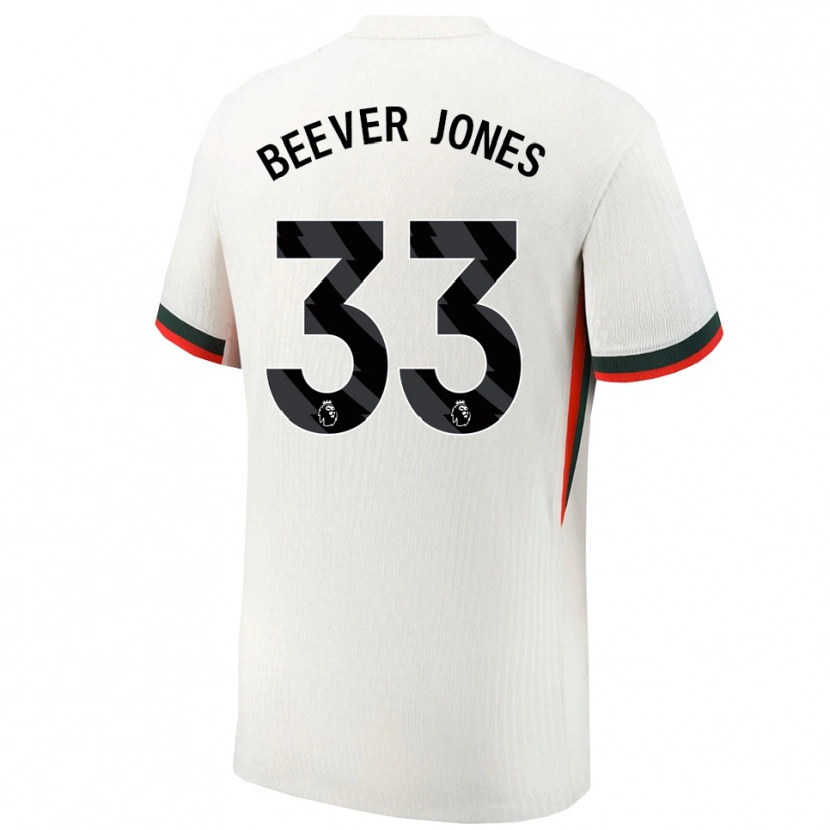 Danxen Homem Camisola Aggie Beever-Jones #33 Branco Verde Alternativa 2025/26 Camisa