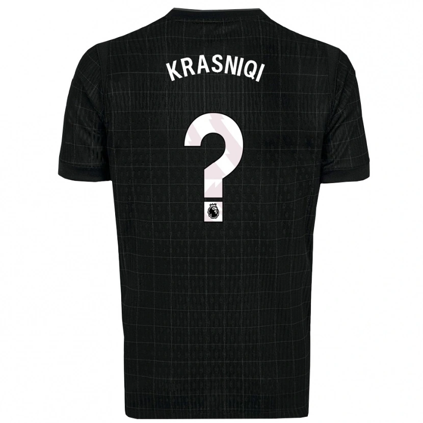 Danxen Homem Camisola Elliot Krasniqi #0 Preto Cinza Alternativa 2025/26 Camisa