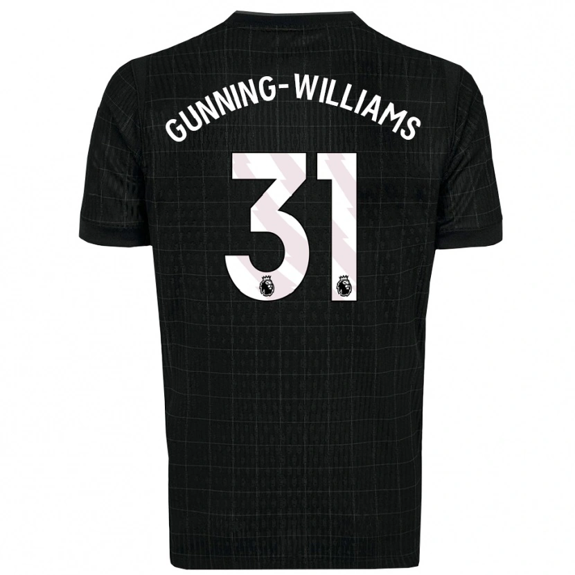 Danxen Homem Camisola Lenna Gunning-Williams #31 Preto Cinza Alternativa 2025/26 Camisa