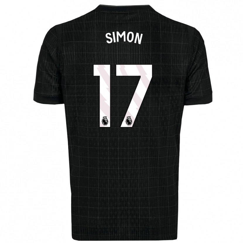 Danxen Homem Camisola Kyah Simon #17 Preto Cinza Alternativa 2025/26 Camisa