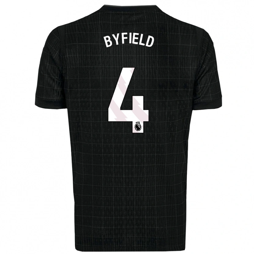 Danxen Homem Camisola Junai Byfield #4 Preto Cinza Alternativa 2025/26 Camisa
