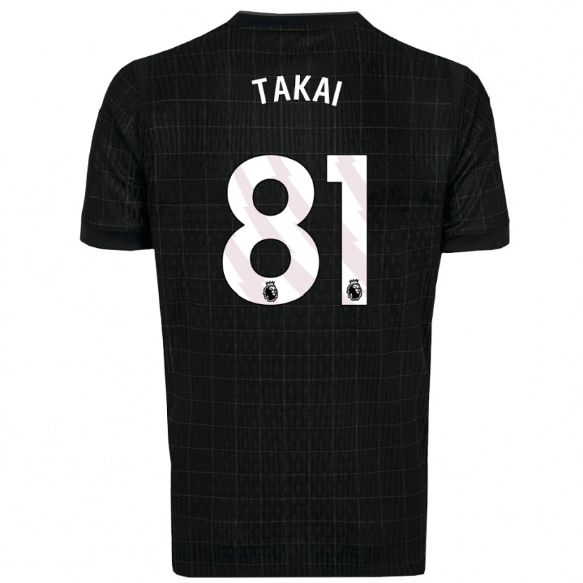 Danxen Homem Camisola Kota Takai #81 Preto Cinza Alternativa 2025/26 Camisa