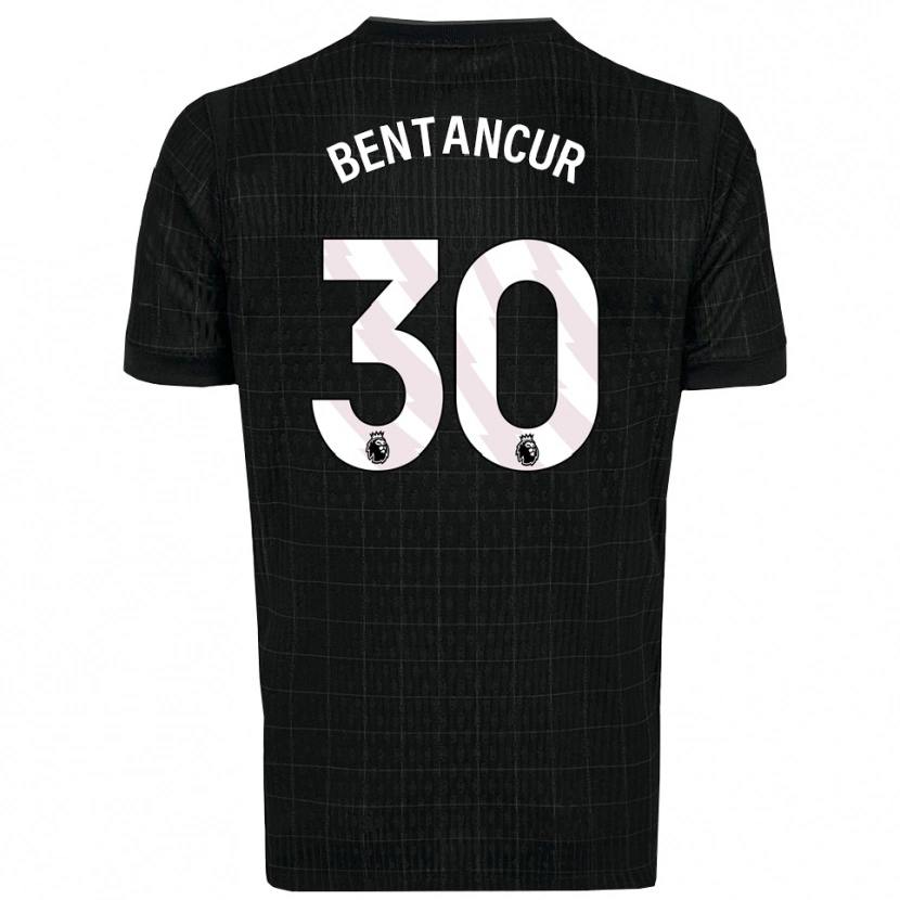 Danxen Homem Camisola Rodrigo Bentancur #30 Preto Cinza Alternativa 2025/26 Camisa