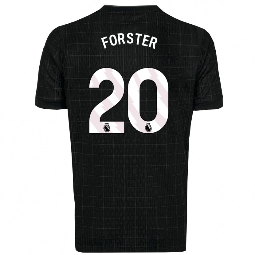 Danxen Homem Camisola Fraser Forster #20 Preto Cinza Alternativa 2025/26 Camisa