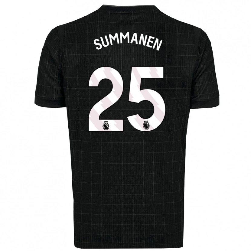 Danxen Homem Camisola Eveliina Summanen #25 Preto Cinza Alternativa 2025/26 Camisa