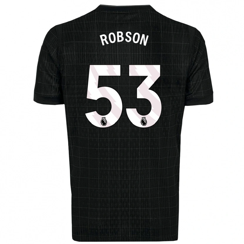 Danxen Homem Camisola Max Robson #53 Preto Cinza Alternativa 2025/26 Camisa