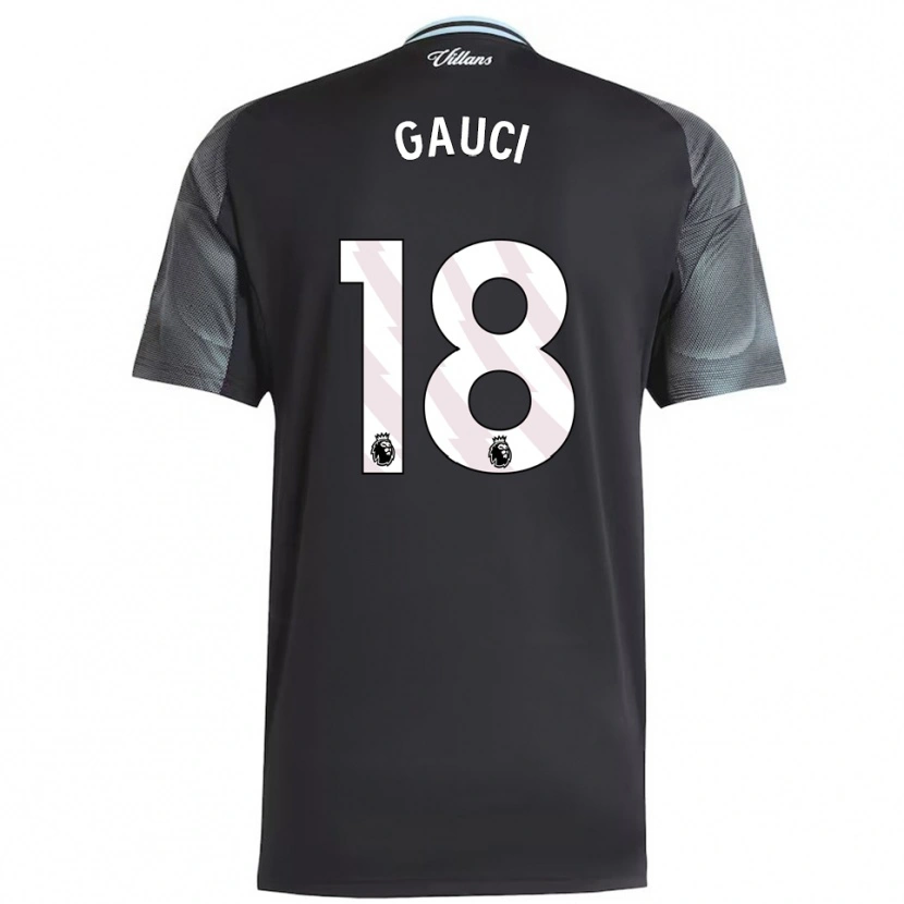Danxen Homem Camisola Joe Gauci #18 Preto Azul Celeste Alternativa 2025/26 Camisa
