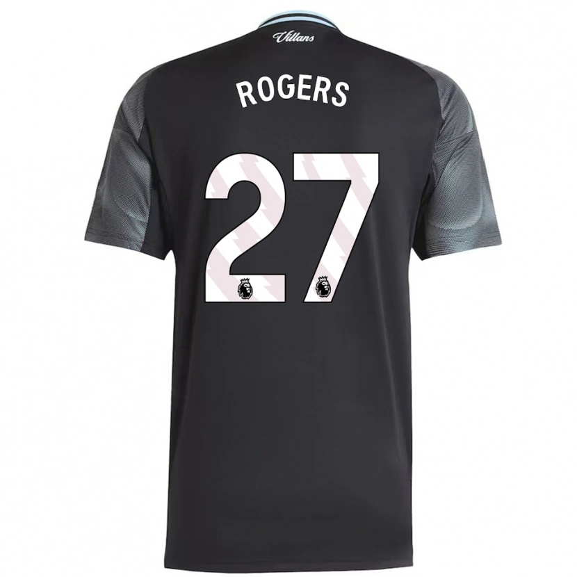 Danxen Homem Camisola Morgan Rogers #27 Preto Azul Celeste Alternativa 2025/26 Camisa