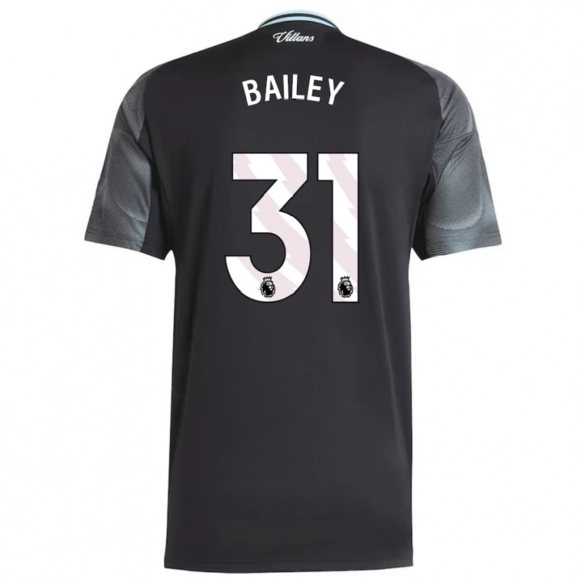 Danxen Homem Camisola Leon Bailey #31 Preto Azul Celeste Alternativa 2025/26 Camisa