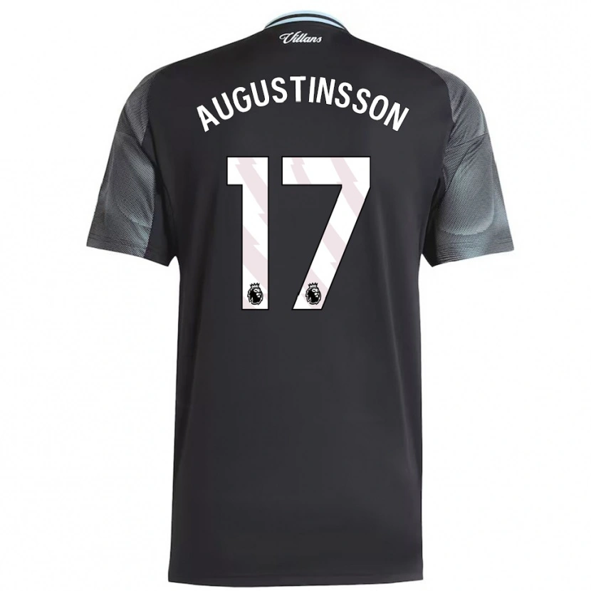 Danxen Homem Camisola Ludwig Augustinsson #17 Preto Azul Celeste Alternativa 2025/26 Camisa