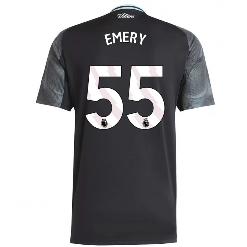 Danxen Homem Camisola Lander Emery #55 Preto Azul Celeste Alternativa 2025/26 Camisa