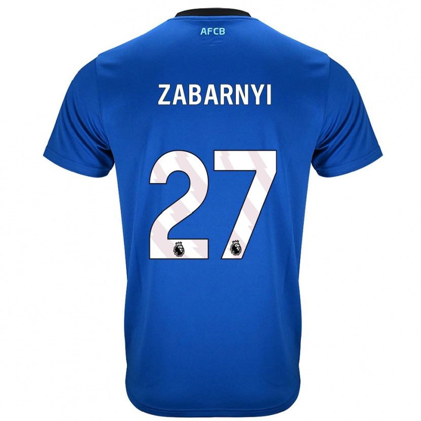 Danxen Homem Camisola Ilya Zabarnyi #27 Azul Preto Alternativa 2025/26 Camisa
