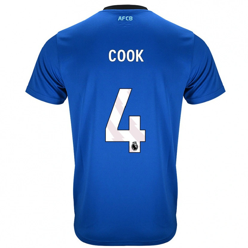 Danxen Homem Camisola Lewis Cook #4 Azul Preto Alternativa 2025/26 Camisa