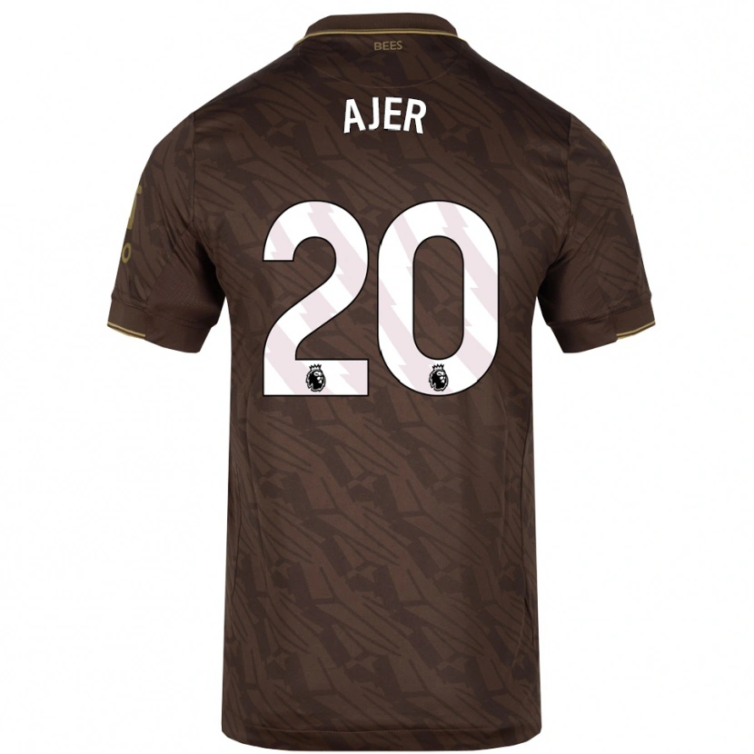 Danxen Homem Camisola Kristoffer Ajer #20 Marrom Dourado Alternativa 2025/26 Camisa