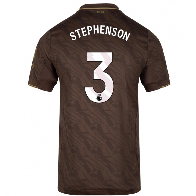 Danxen Homem Camisola Joshua Stephenson #3 Marrom Dourado Alternativa 2025/26 Camisa