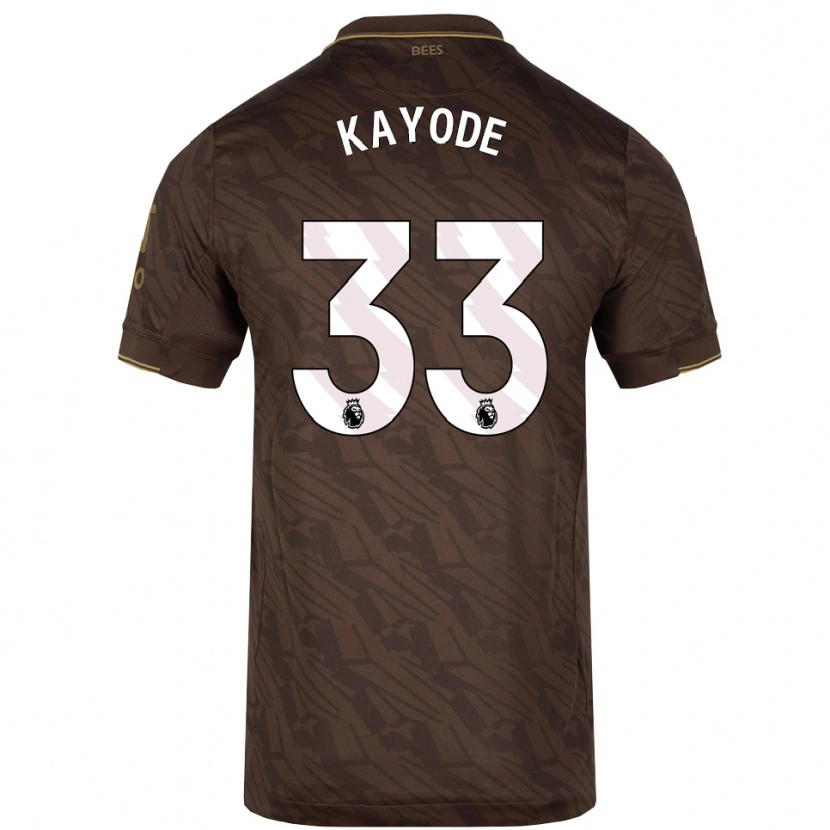 Danxen Homem Camisola Michael Kayode #33 Marrom Dourado Alternativa 2025/26 Camisa