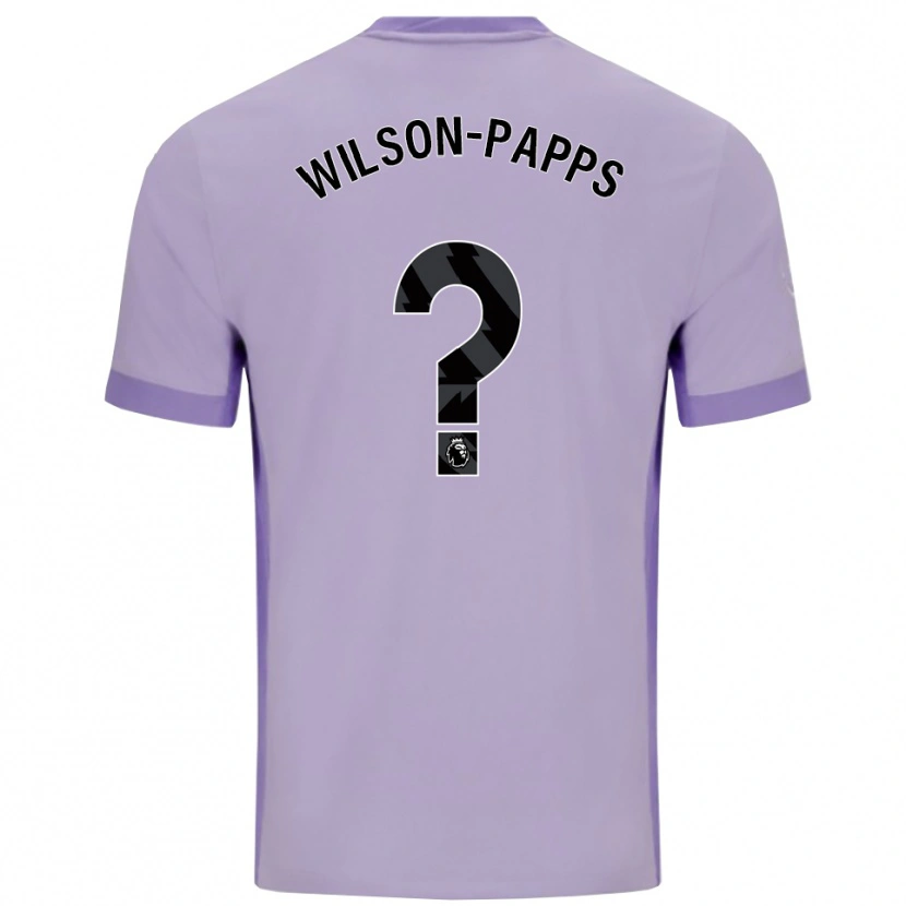 Danxen Homem Camisola Charlie Wilson-Papps #0 Roxo Taro Branco Alternativa 2025/26 Camisa