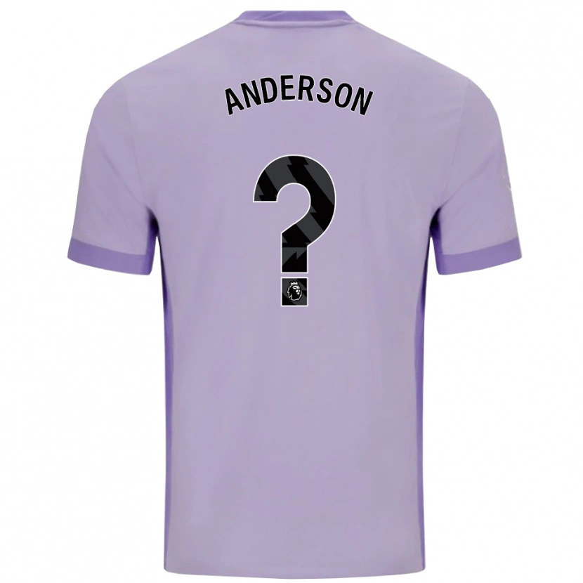 Danxen Homem Camisola Oliver Anderson #0 Roxo Taro Branco Alternativa 2025/26 Camisa