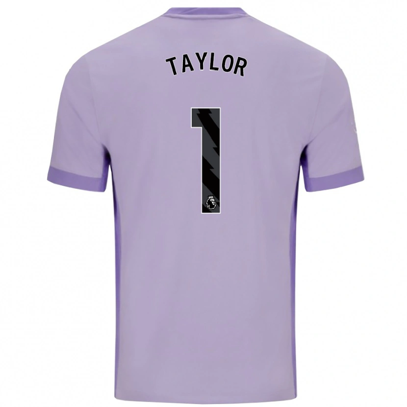 Danxen Homem Camisola Finley Taylor #1 Roxo Taro Branco Alternativa 2025/26 Camisa