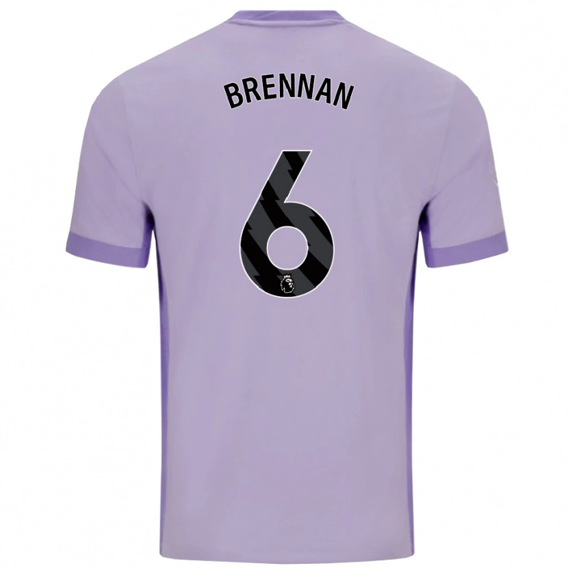 Danxen Homem Camisola Zach Brennan #6 Roxo Taro Branco Alternativa 2025/26 Camisa
