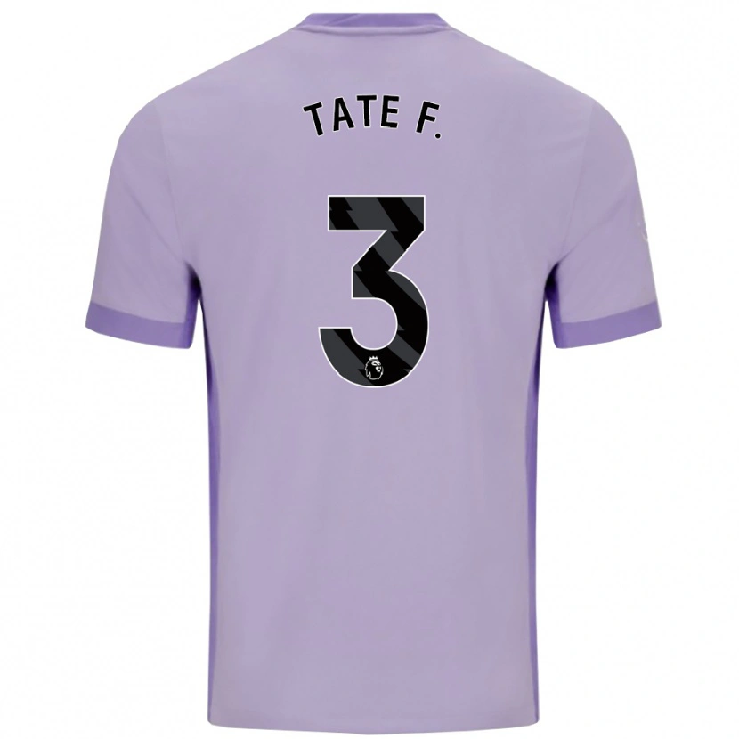 Danxen Homem Camisola Tate Ferdinand #3 Roxo Taro Branco Alternativa 2025/26 Camisa