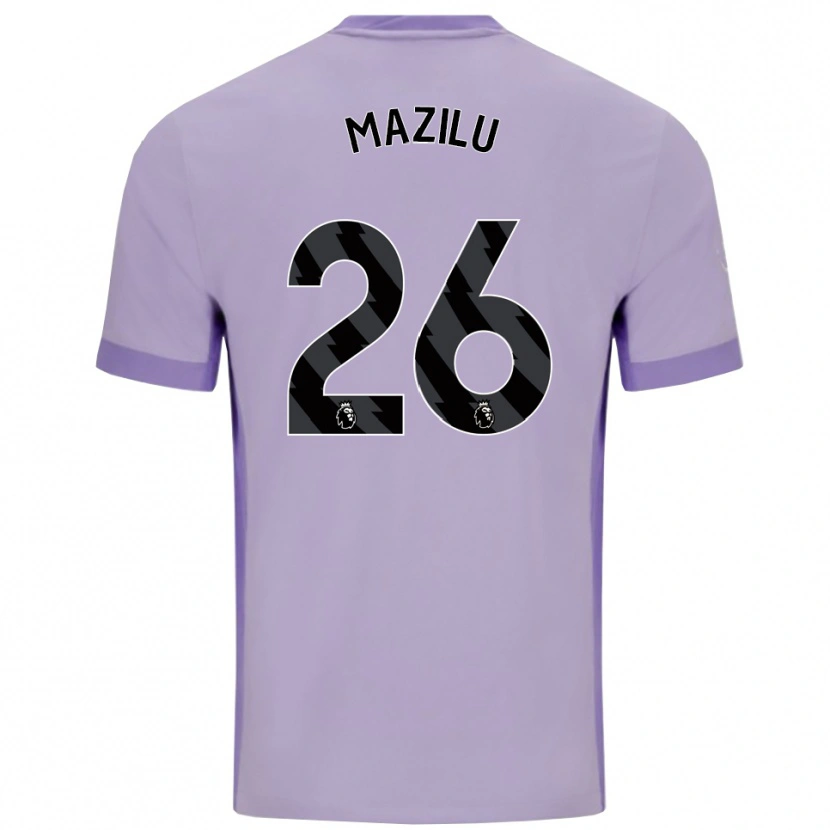 Danxen Homem Camisola Adrian Mazilu #26 Roxo Taro Branco Alternativa 2025/26 Camisa