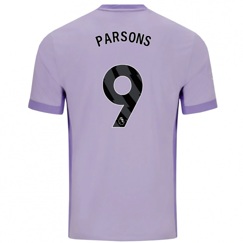 Danxen Homem Camisola Jacob Parsons #9 Roxo Taro Branco Alternativa 2025/26 Camisa