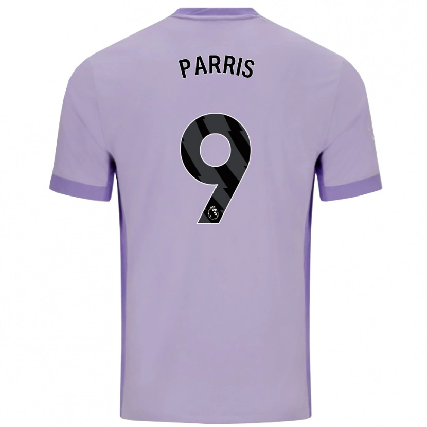 Danxen Homem Camisola Nikita Parris #9 Roxo Taro Branco Alternativa 2025/26 Camisa