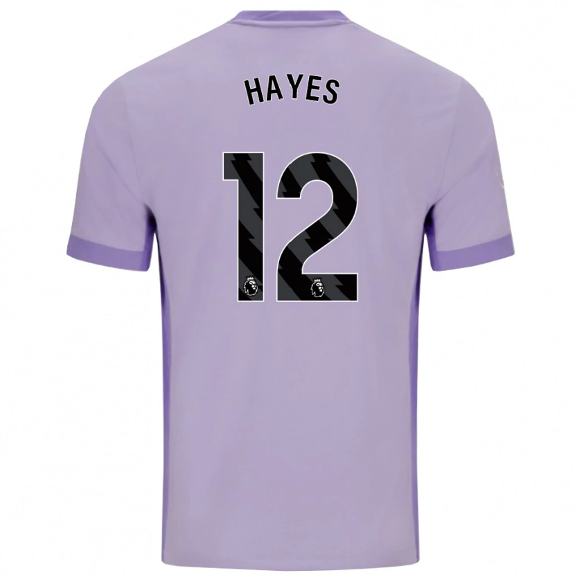 Danxen Homem Camisola Caitlin Hayes #12 Roxo Taro Branco Alternativa 2025/26 Camisa