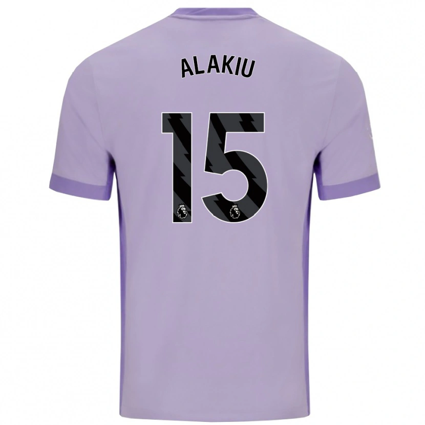 Danxen Homem Camisola Isaiah Alakiu #15 Roxo Taro Branco Alternativa 2025/26 Camisa