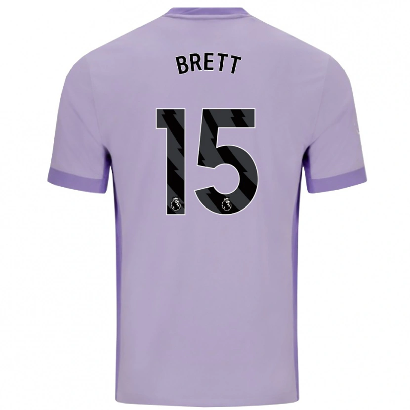 Danxen Homem Camisola Adam Brett #15 Roxo Taro Branco Alternativa 2025/26 Camisa